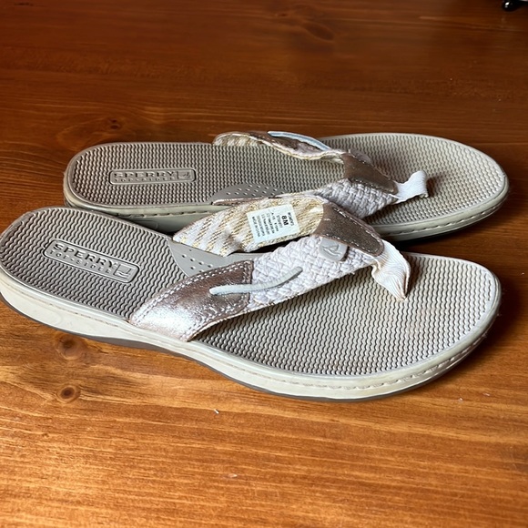 Sperry Shoes | Sperry Top Sider Sandals - Creamgold - Size 8 | Color: Cream/Gold | Size: 8 | Kazhd1's Closet